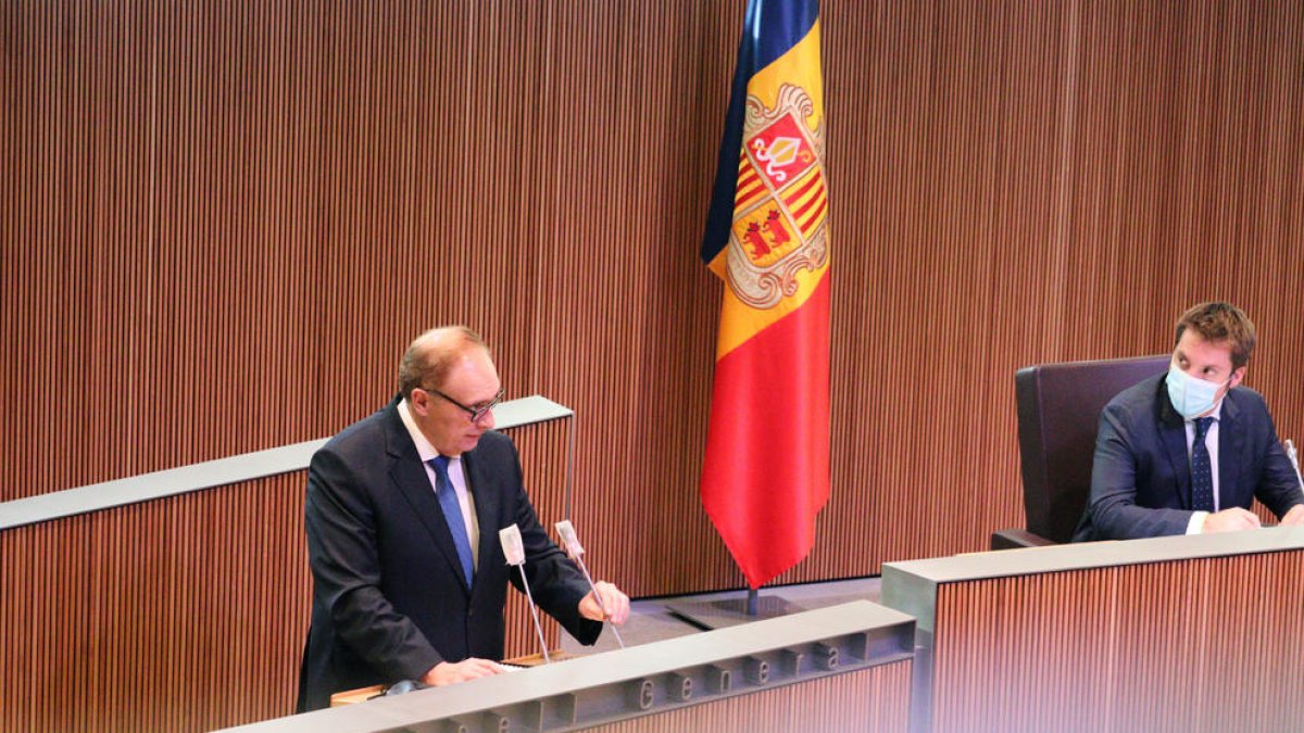 El president del grup parlamentari, Josep Pintat, aquest matí