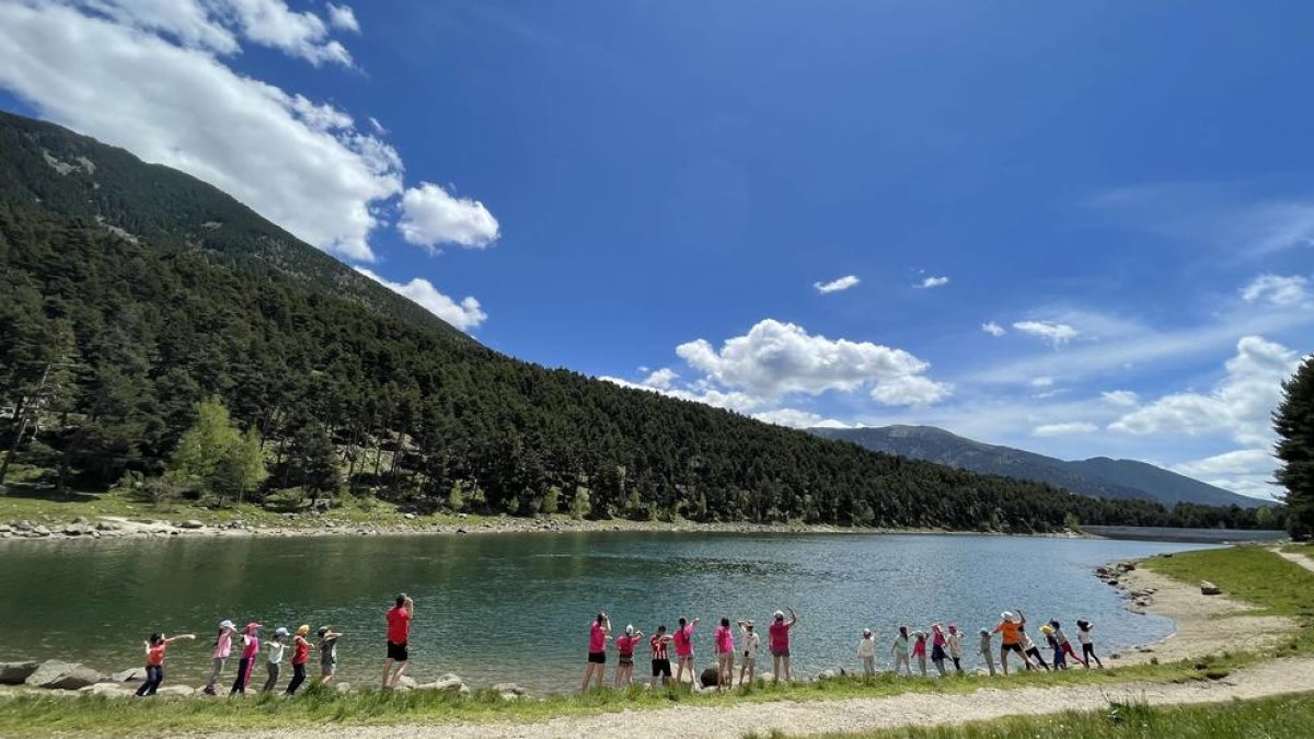 Una de les dues sortides a la natura ha estat la visita al Llac d'Engolasters