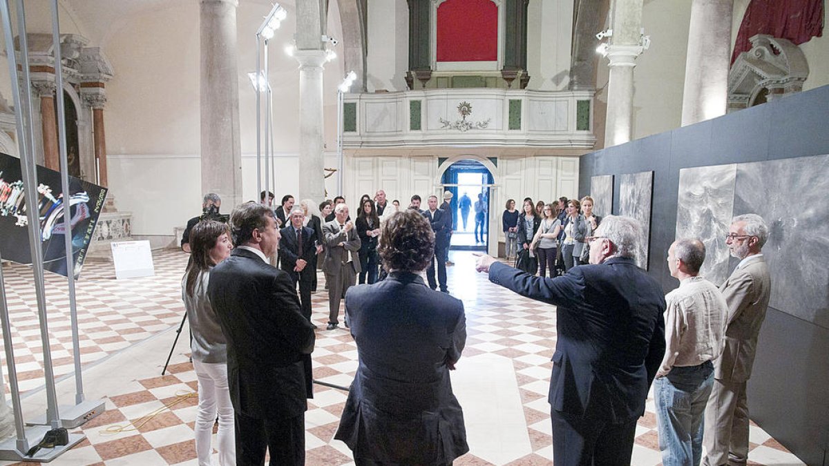 Un moment de la inauguració del pavelló andorrà a la Biennal del Venècia, el 2011.