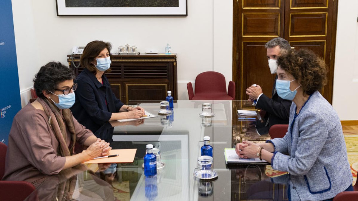 Reunió de la ministra Ubach amb la ministra espanyola d'Afers Exteriors, Unió Europea i Cooperació, Arancha González Laya