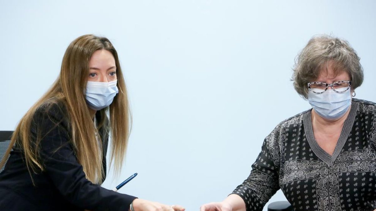 Helena Mas i Rosa Vidal han presentat la plataforma aquest matí