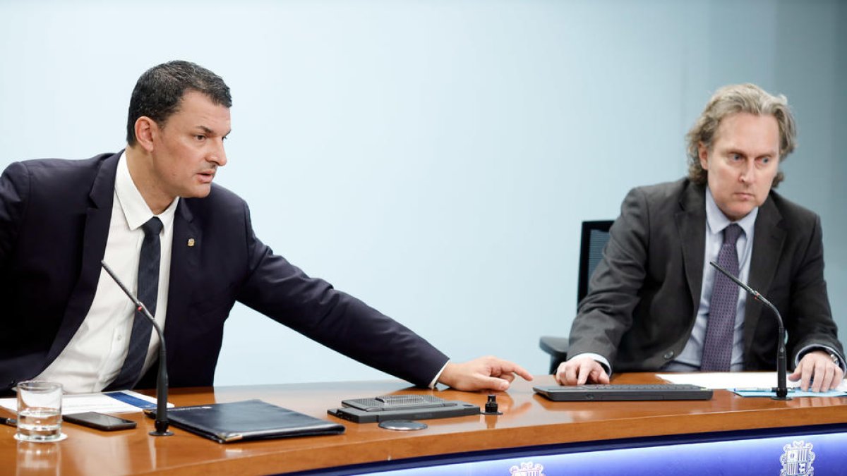 Roda de premsa de la presentació de les dades de l'evolució de la inversió estrangera