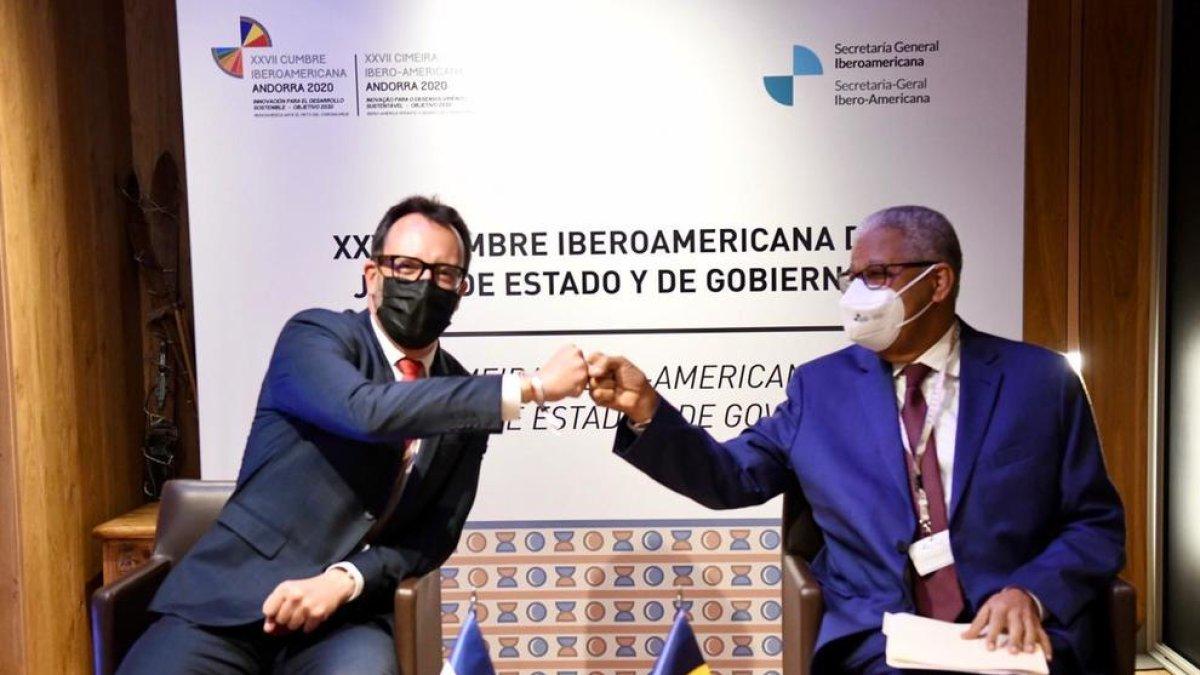 Víctor Filloy i Ruben Silié, en la trobada bilateral d'aquest matí