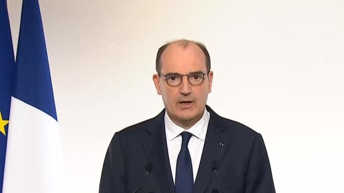 Jean Castex, durant la compareixença d'aquesta tarda