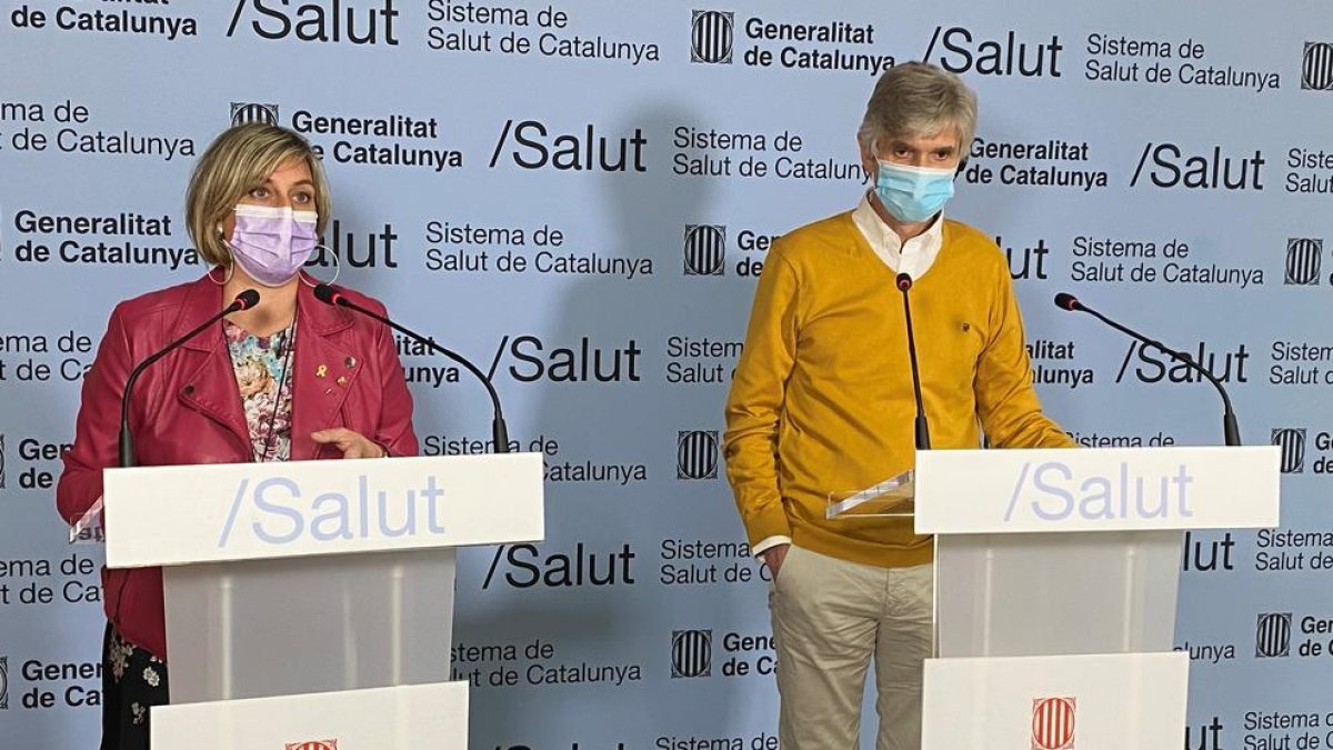 La consellera de Salut catalana, Alba Vergés i el secretari de Salut Pública, Josep Maria Argimon
