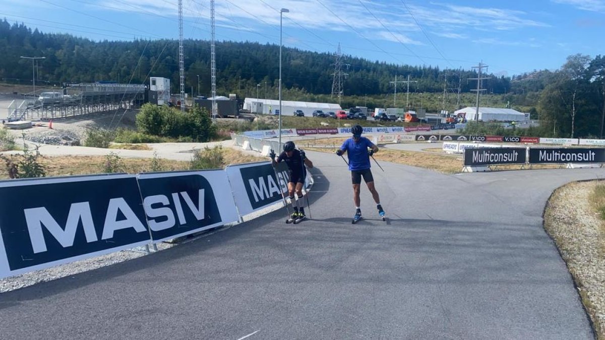 Irineu i Imanol entrenant a Noruega