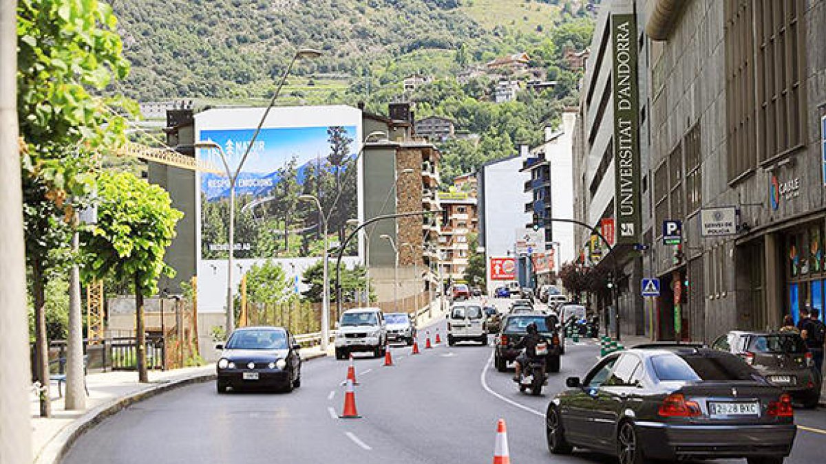 Els dos carrils de pujada.