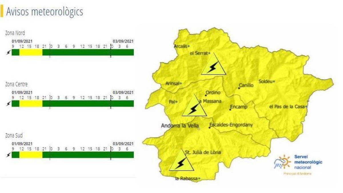 La inestabilitat continua present i s'espera que arribin precipitacions, localment tempestuoses a partir de migdia