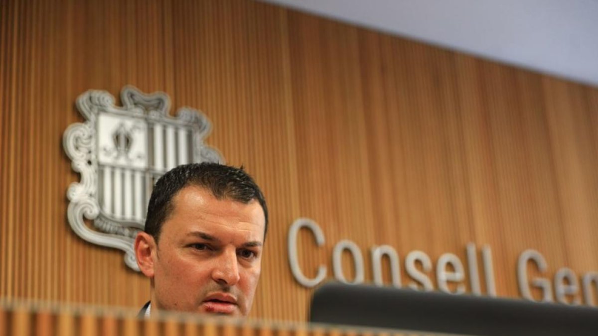 Gallardo durant la compareixeça d'aquest matí al Consell de Ministres