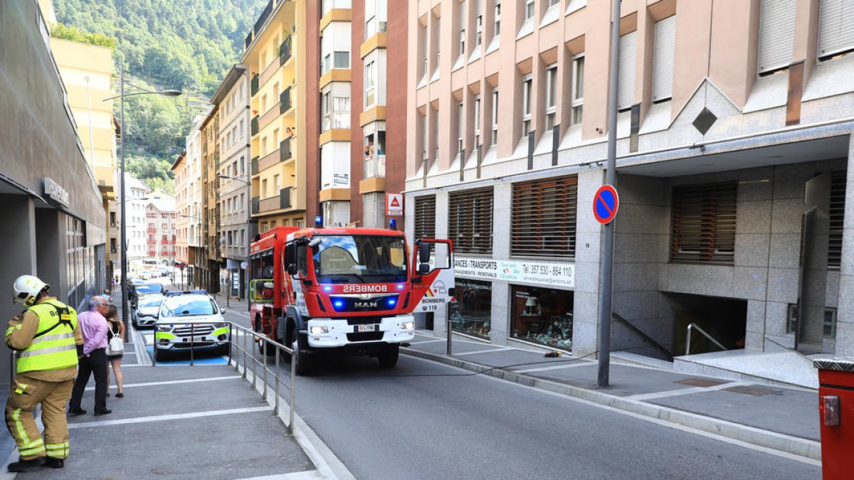 Intervenció dels Bombers a Escaldes