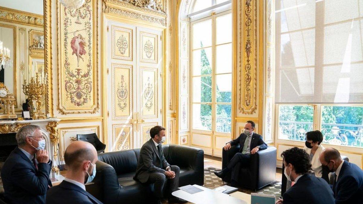 La trobada institucional, la segona al Palau de l'Elisi va ser dilluns
