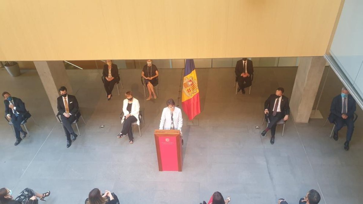 Roser Suñé durant el discurs d'aquest matí al Consell General