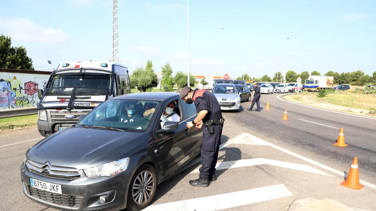 Un control dels mossos d'esquadra.