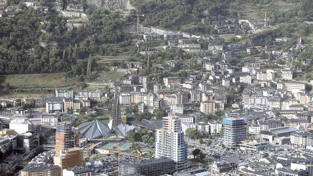 La zona residencial del centre d'Escaldes-Engordany.
