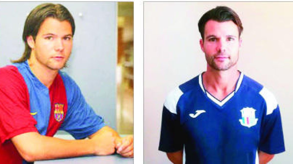 Carles Coto, durant la seva etapa al Barça i com a jugador de l'FC Santa Coloma.