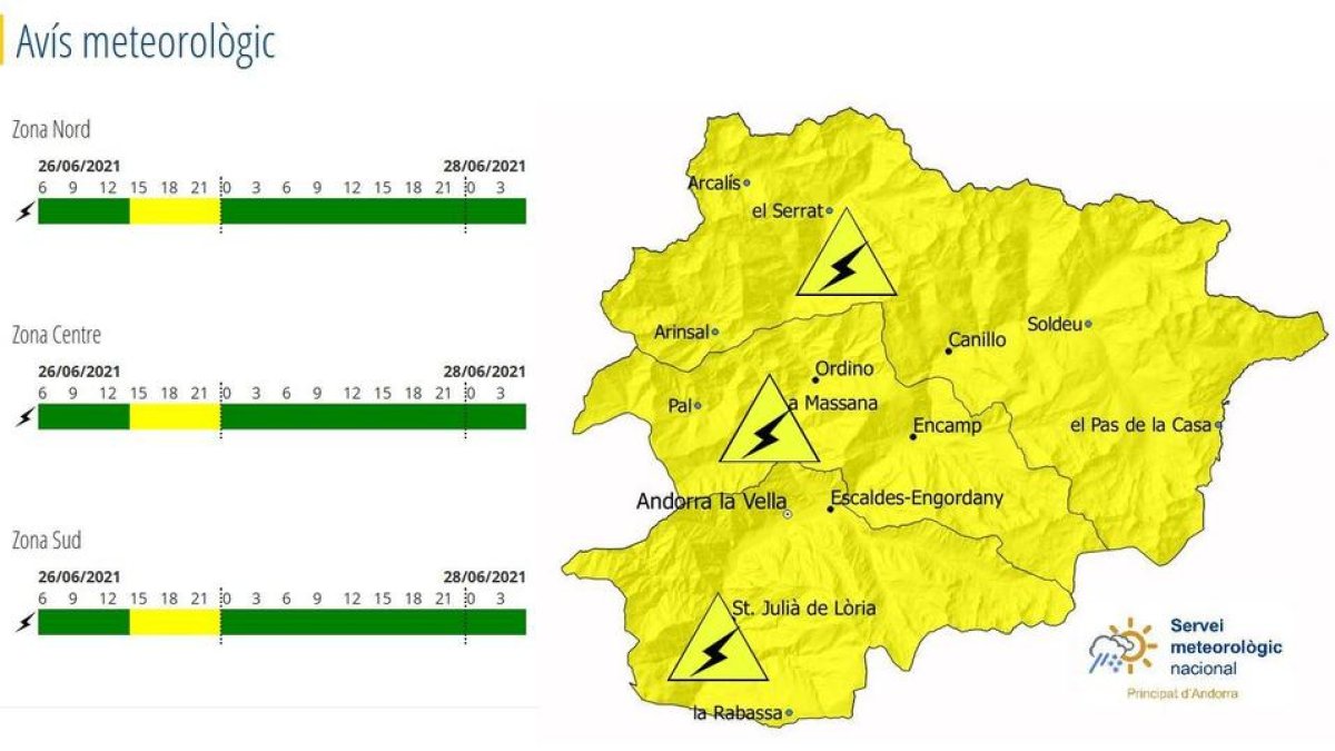 Tempestes al principat aquesta tarda
