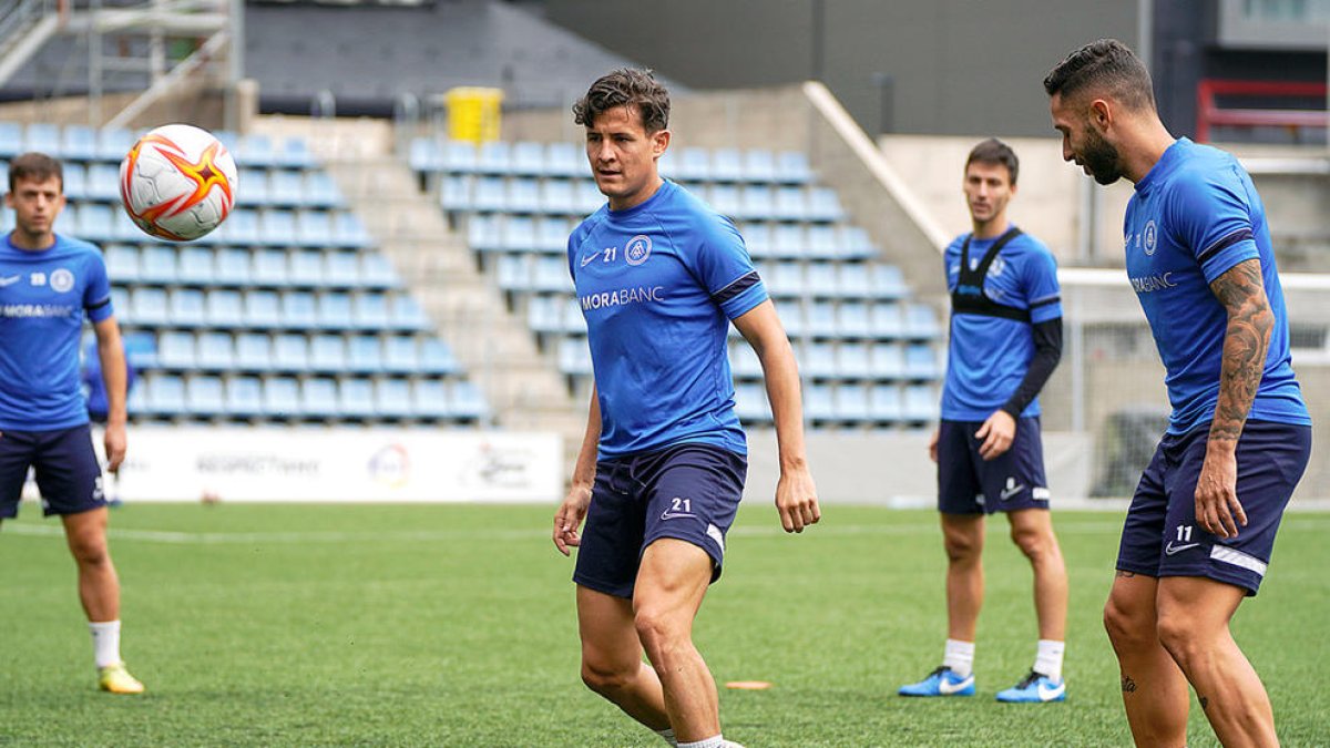 L'FC Andorra es va exercitar dijous per darrera vegada a l'Estadi Nacional abans de viatjar a Albacete.