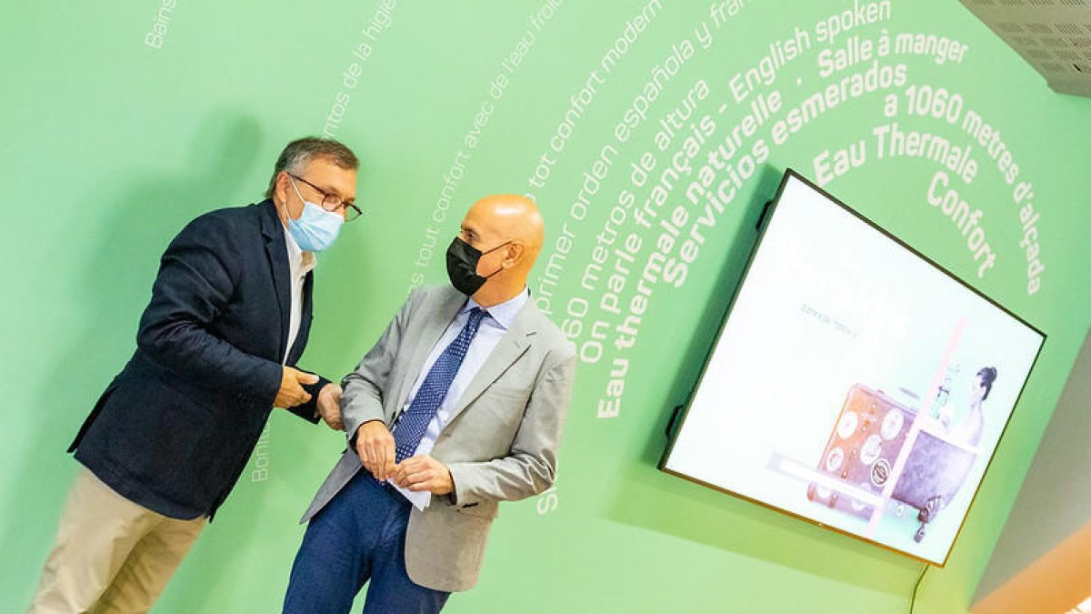 Presentació de l'exposició Pioners de l'Hoteleria a l'Espai Caldes.