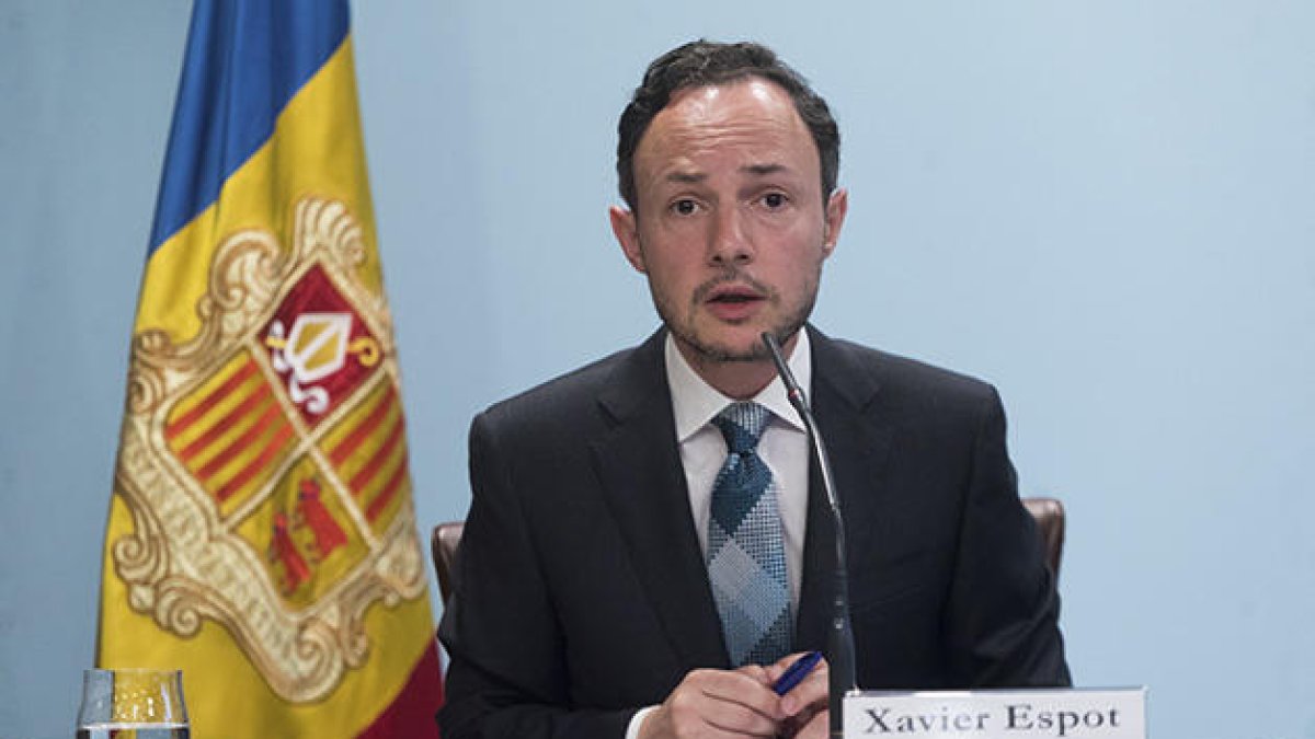 Xavier Espot en una roda de premsa