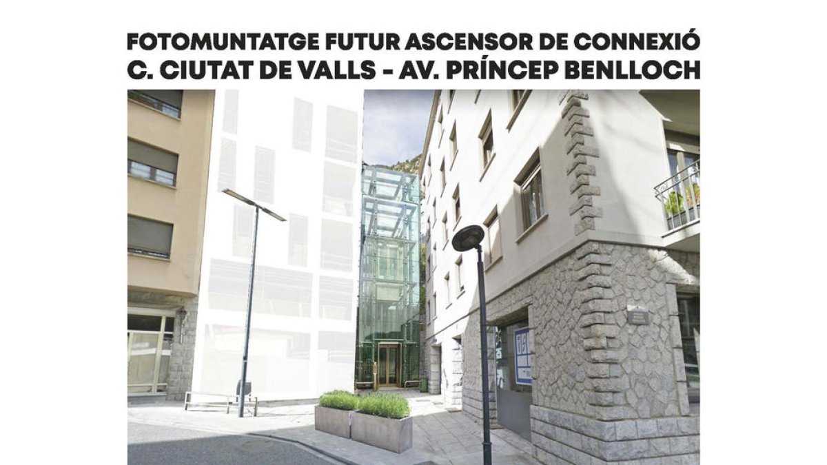 Fotomuntatge del futur ascensor.