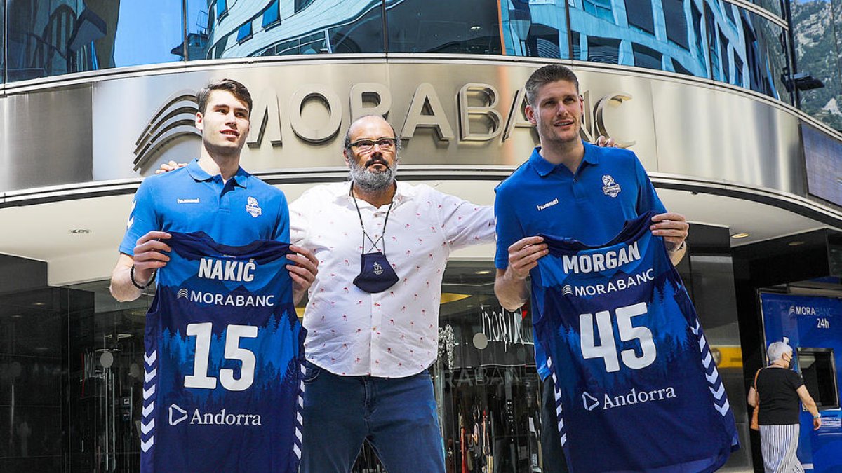 Mario Nakic, Francesc Solana i Conor Morgan, ahir.