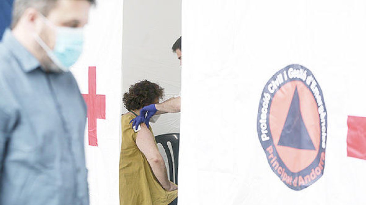 Centre de vacunació a Andorra.