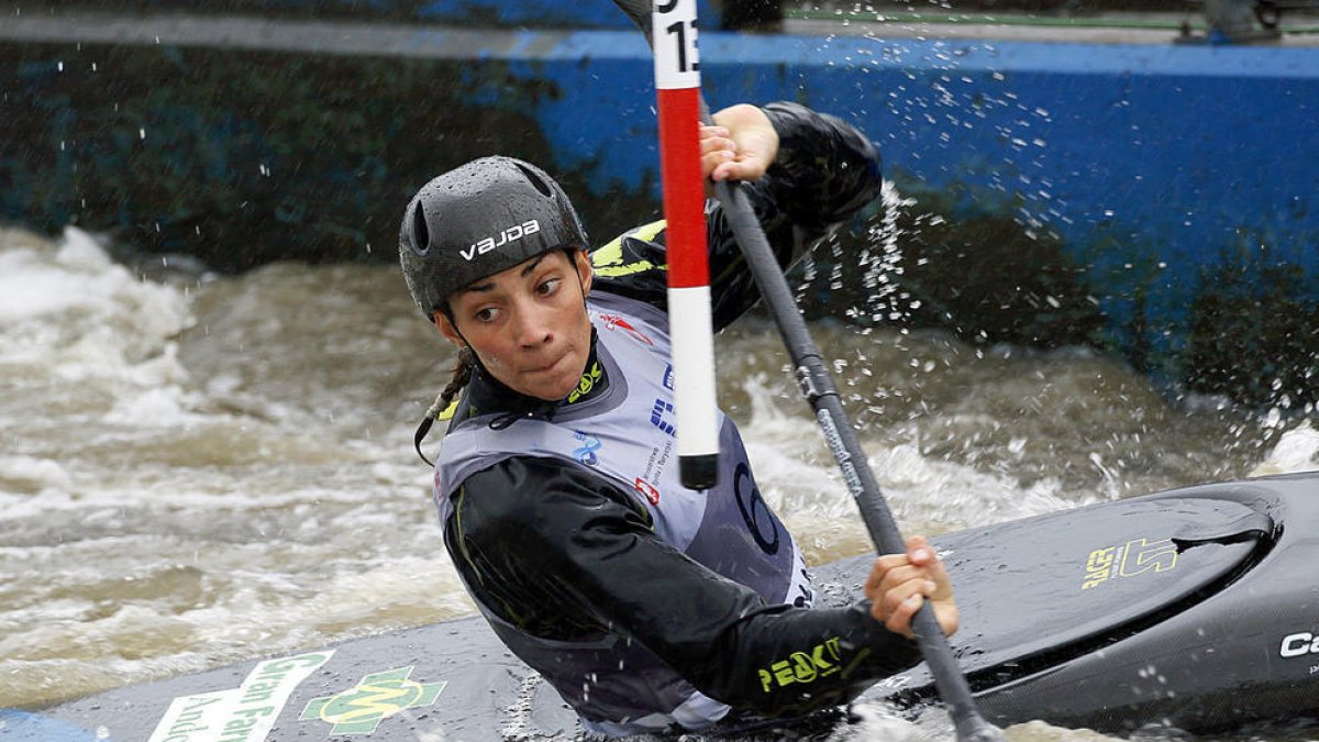 Mònica Doria, durant la competició