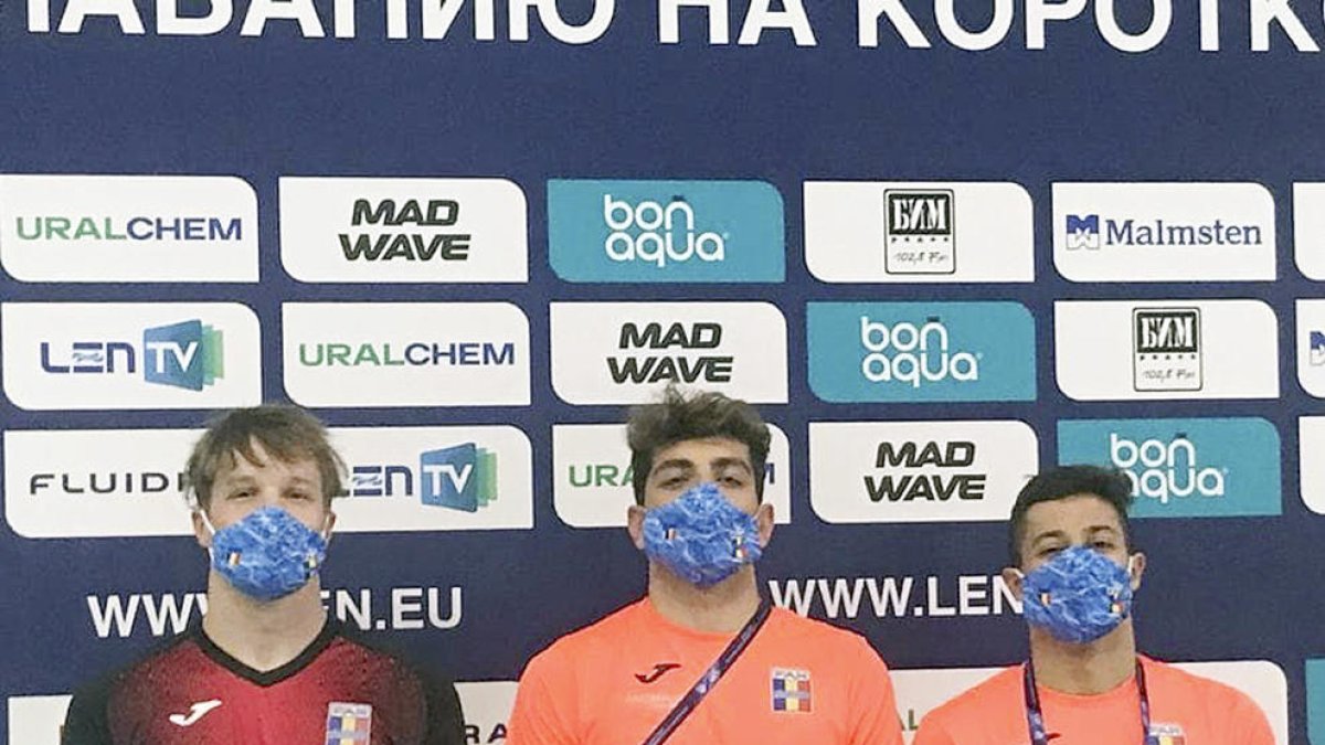 Bernat i Tomàs Lomero i Patrick Pelegrina, ahir a Kazan.