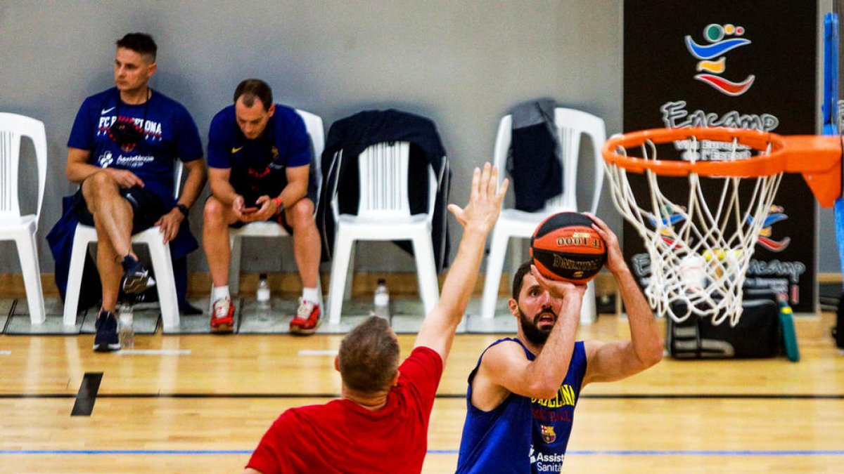 Un moment de l'entrenament.