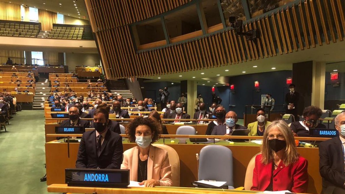 Maria Ubach a l'obertura del Debat General de l'Assemblea de les Nacions Unides