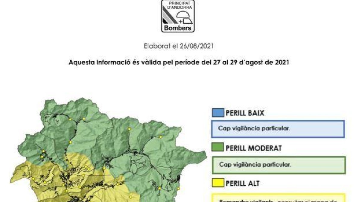 Butlletí d'incendi forestal d'avui