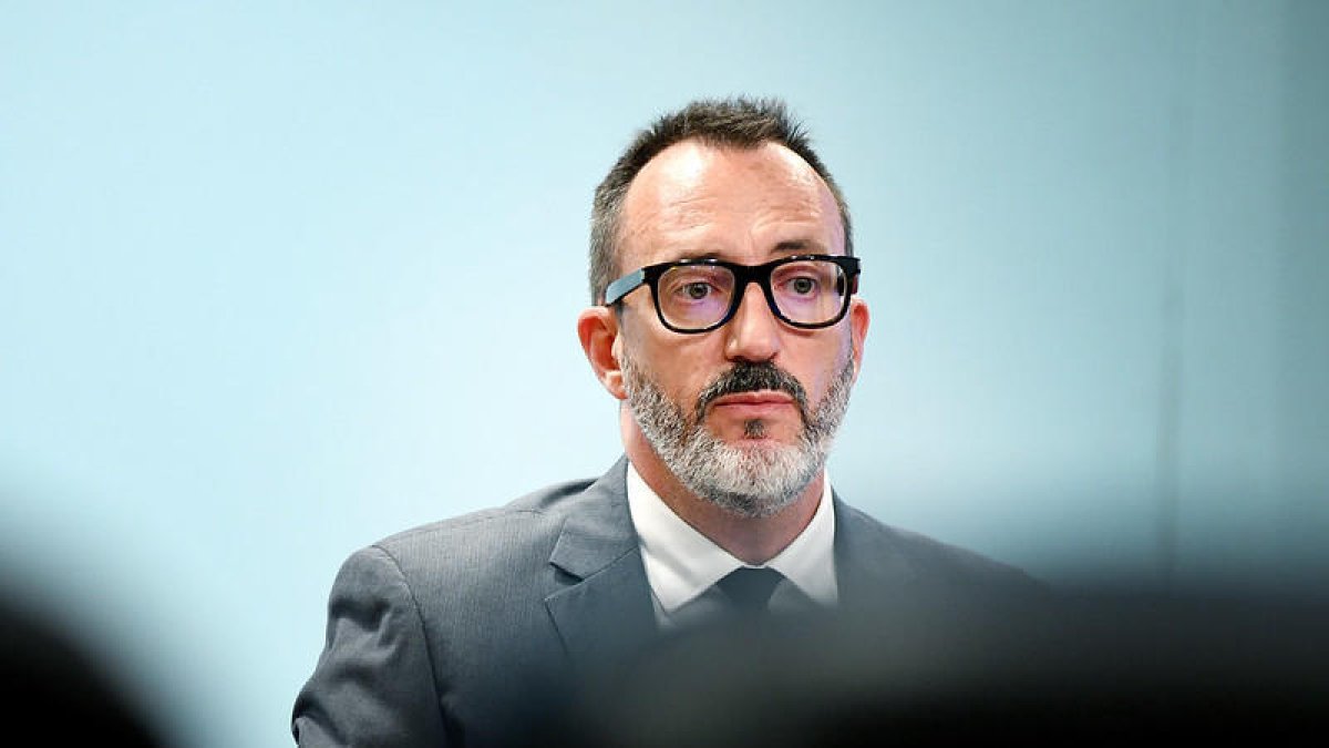 El ministre Filloy durant la roda de premsa