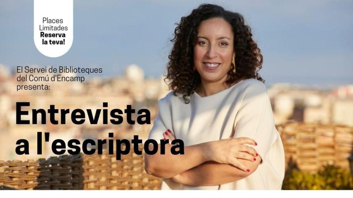 Cartell de la visita de Najat El Hachmi