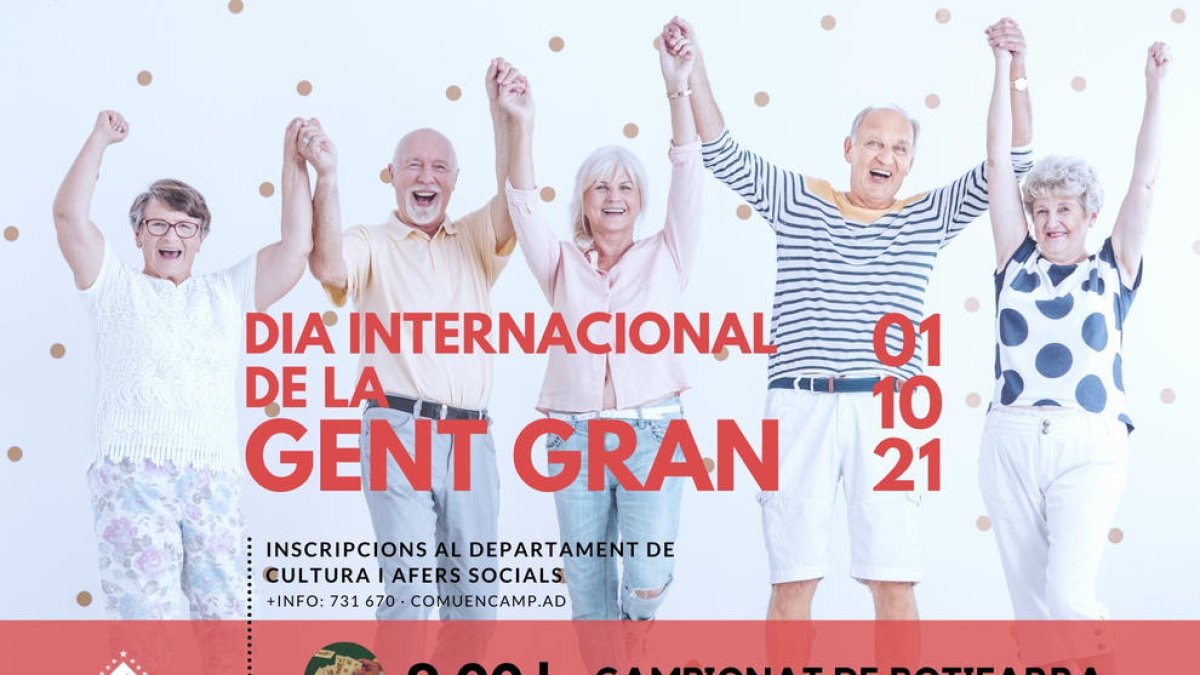 Cartell del dia internacional de la gent gran a Encap.