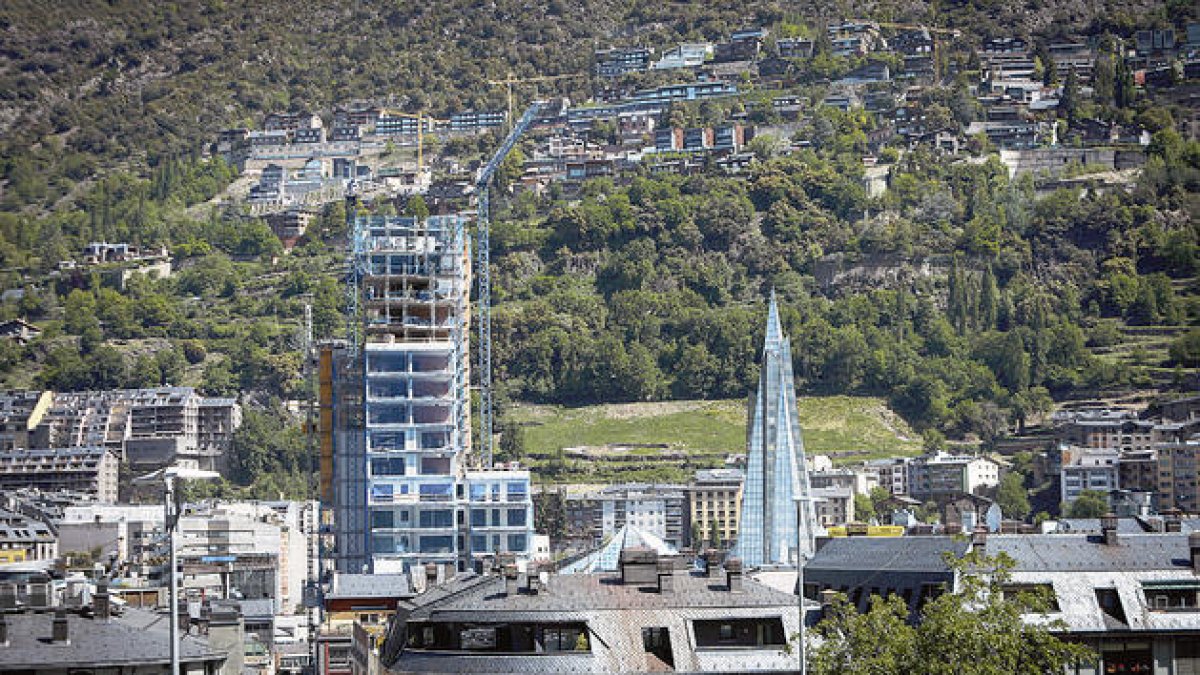 Vista aèria d'Escaldes-Engordany.