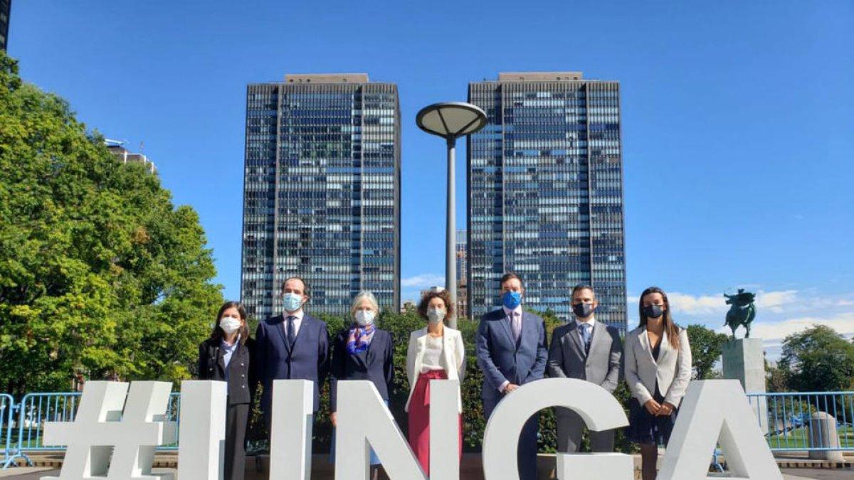 La delegació andorrana a l'ONU.