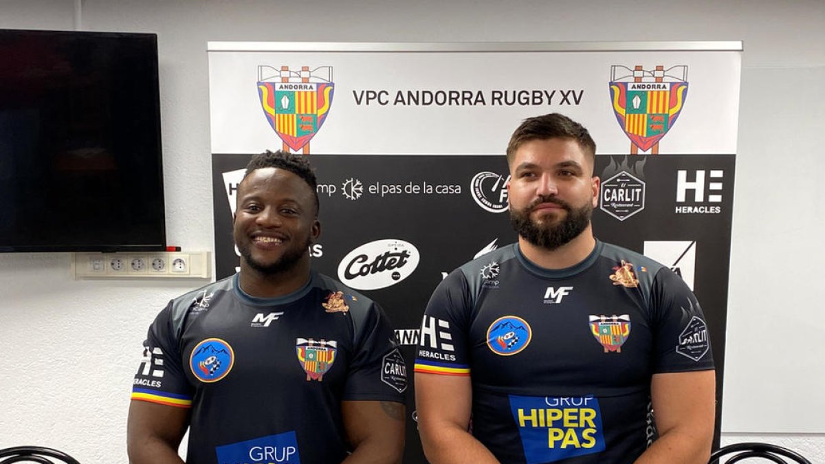Els nous reforços del VPC Andorra, Sithembiso Befile i Ionut Balaban.