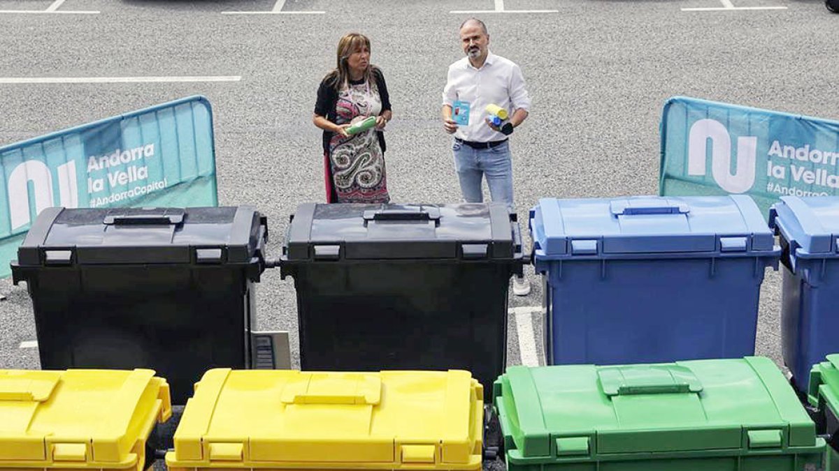 Marsol i Estrella, durant la roda de premsa de presentació de la prova pilot.