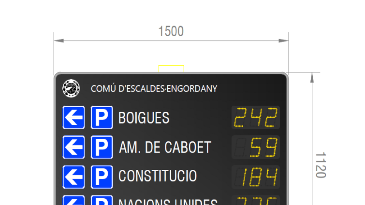 Imatge del futur panell electrònic