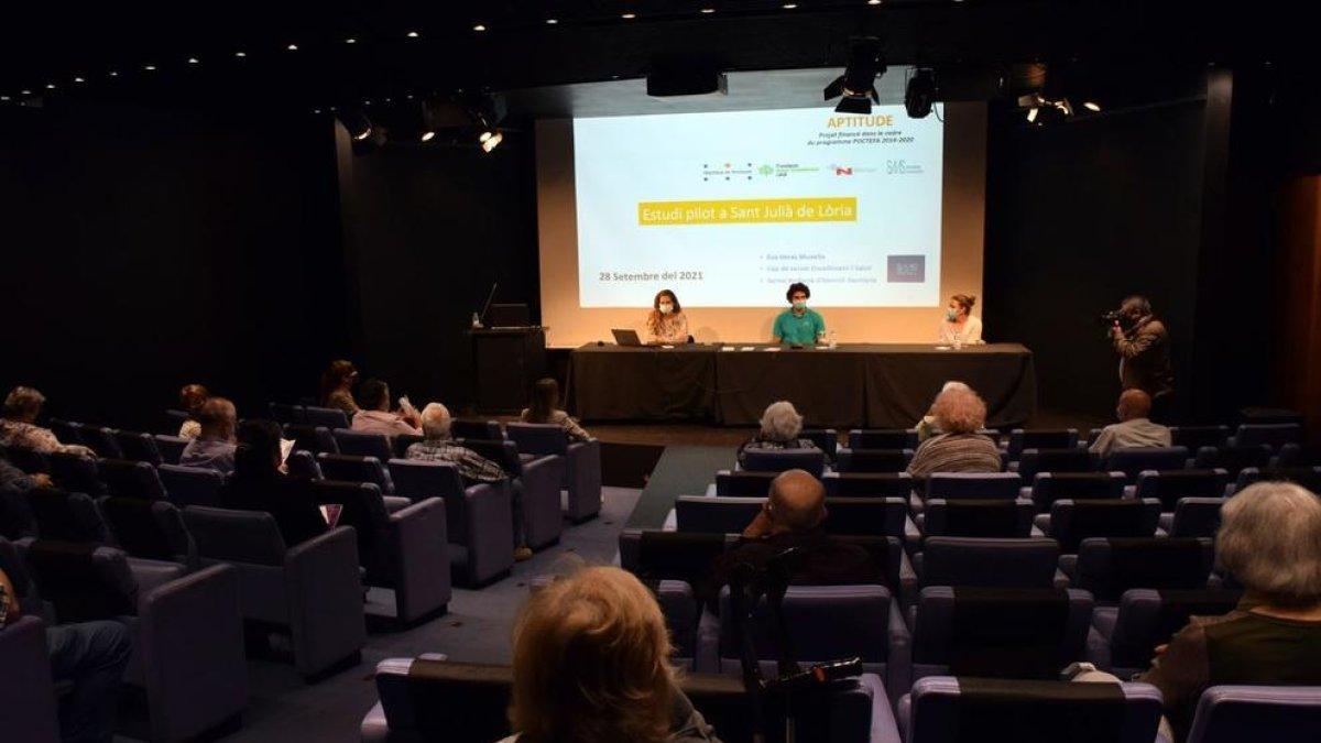Un moment de la presentació dels resultats del projecte Aptitude a Sant Julià.