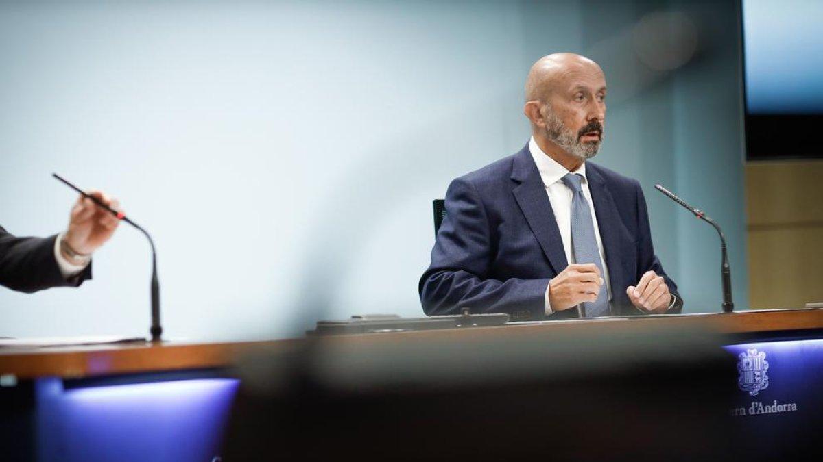 Joan Martínez Benazet en la compareixença d'aquesta tarda