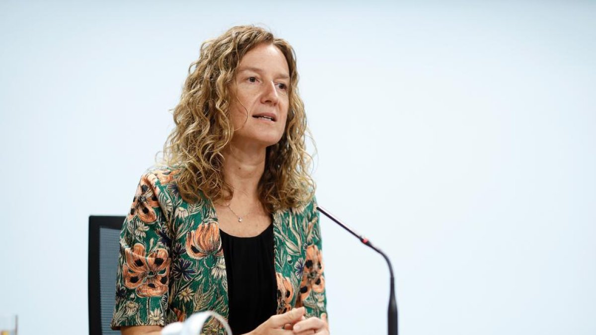 Sílvia Calvó en la presentació de l'Estratègia Nacional de Mobilitat