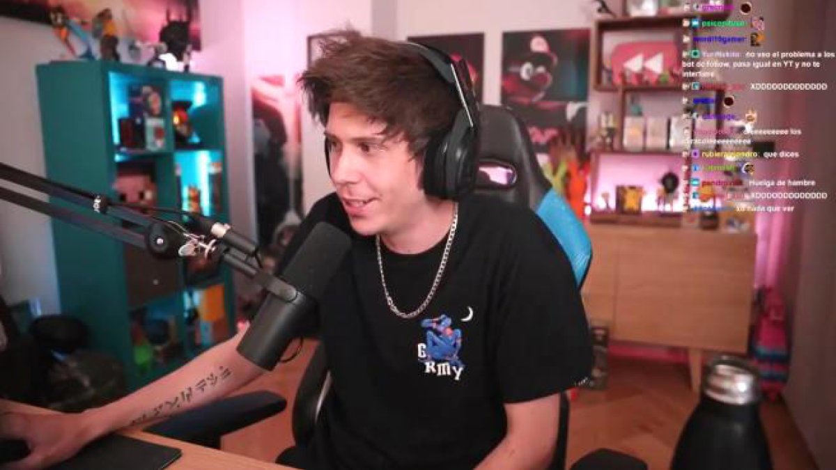 'El Rubius' en un dels seus 'streamings'.