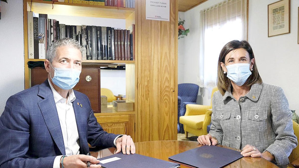 González-Cambray i Vilarrubla, durant la reunió.