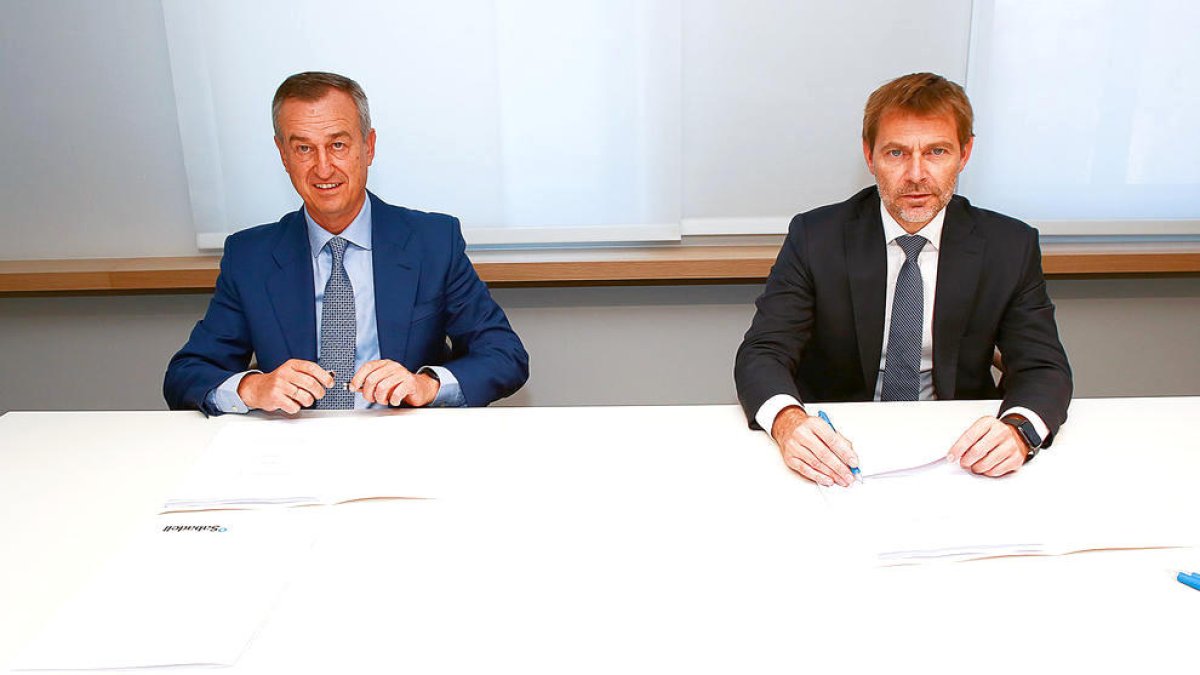 César González-Bueno, conseller delegat de Banc Sabadell, i Lluís Alsina, conseller de MoraBanc.