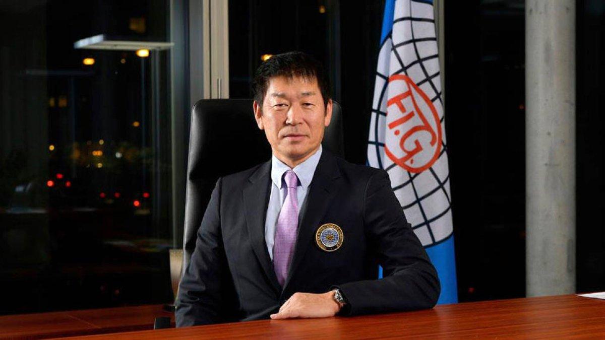 El president de la FIG, Morinari Watanabe.