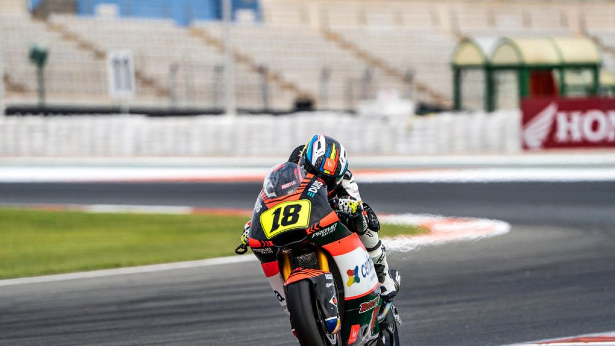 Xavi Cardelús, ahir durant els entrenaments lliures.