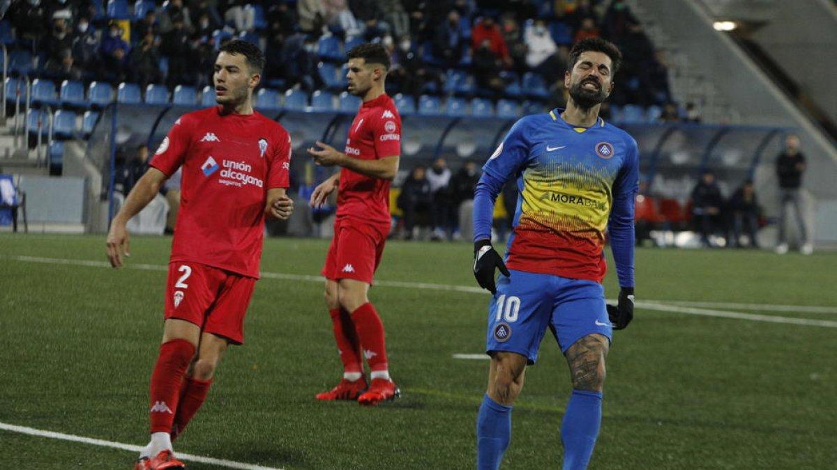 Una de les imatges del partit.