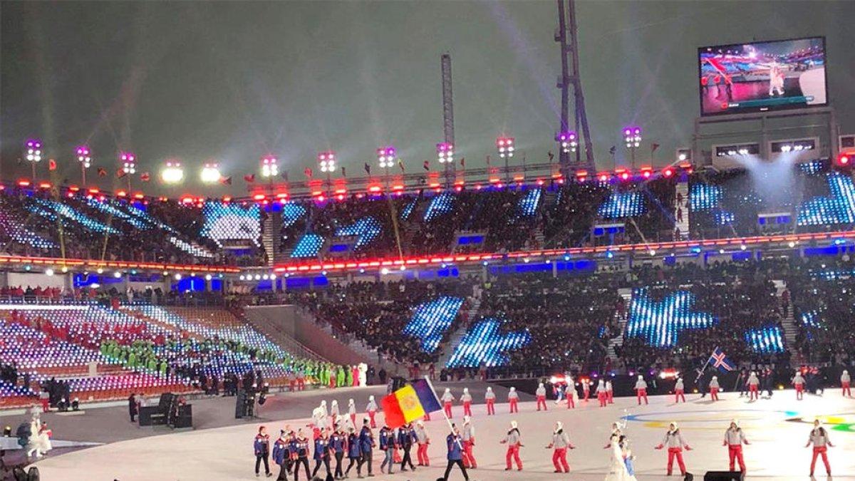 La delegació andorrana a Pyeongchang 2018.