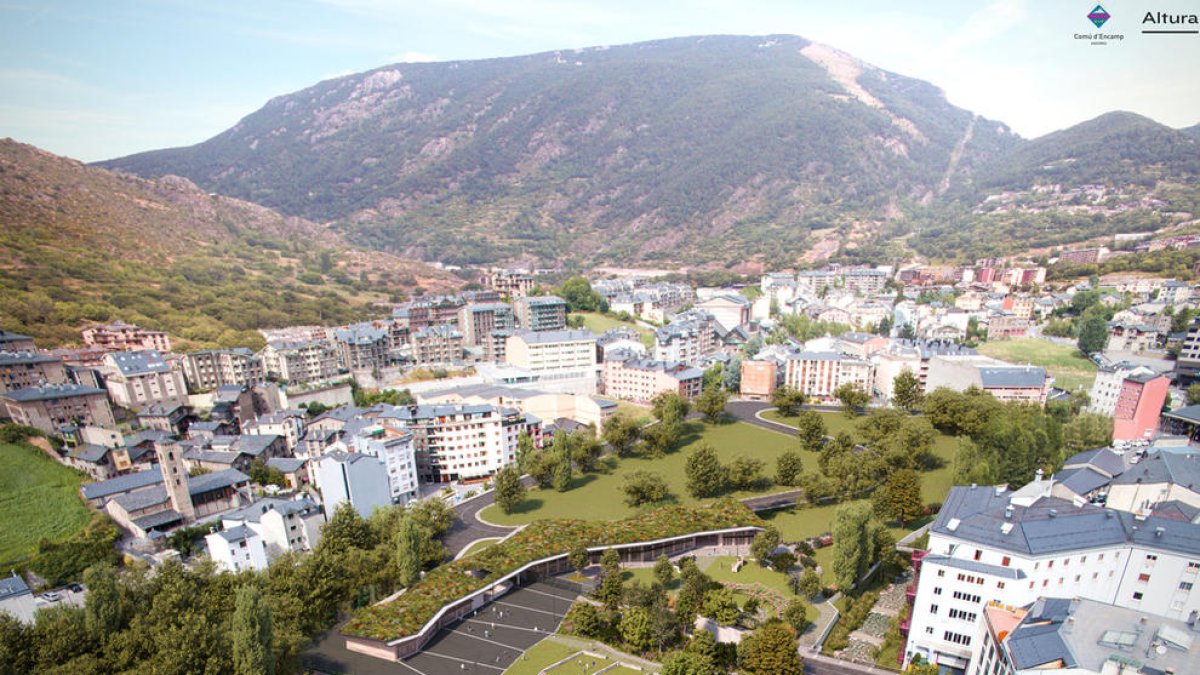 Simulació gràfica del nou parc de l'Ossa.